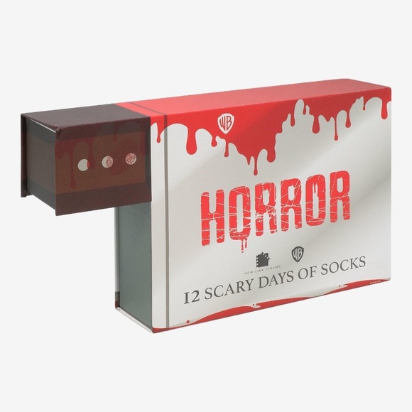 WB Horror 12 Days Of Socks Gift Set Halloween IT Friday The 13th Nun Exorcist‎ - Picture 1 of 5